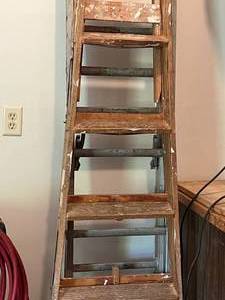 lot 72 image: Extension Ladder and Wood Ladder