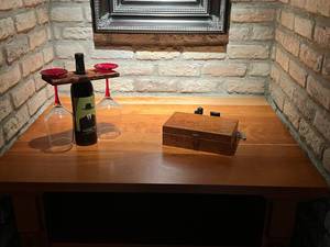 lot 3 image: Wood Shelf Unit - Great for Wine Cellar