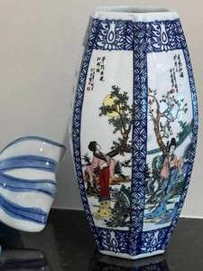 lot 25 image: Pair of Asian Vases and Ceramic Fish