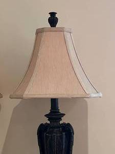 lot 30 image: 2 Tall Lamps with Shades