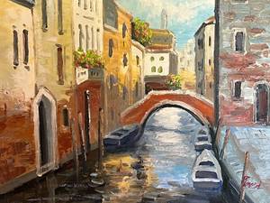 lot 46 image: Framed Oil on Canvas Painting with COA