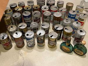 lot 58 image: Large Lot of Vintage Beer Cans