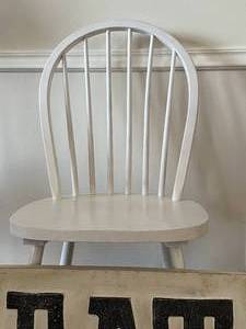 lot 64 image: Eat Sign and Wood Chair