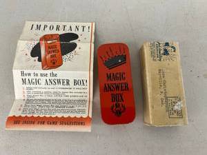 Vintage Jack Armstrong Magic Answer Box in Original Shipping Box with Instructions