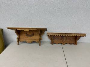 2 Vintage Wood Shelves