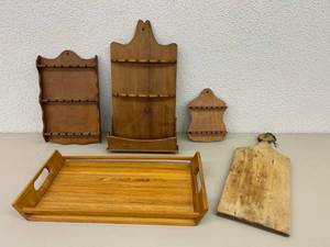 Wood Tray & Spoon Holders