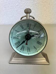 Railway Regulator Desk Mantle Clock Magnified Bubble Glass