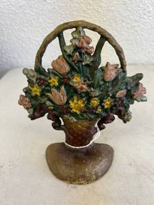 Cast Iron Floral Door Stop