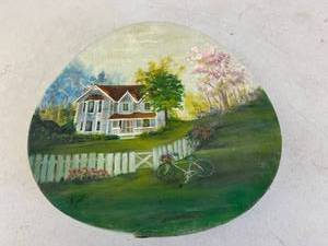 Hand Painted Image on Wood Box