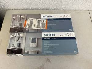 lot 272 image: 2 - 3 Piece Bath Accessory Kits - Brushed Nickel