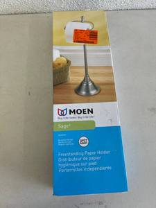 lot 278 image: Moen Freestanding Paper Holder - Brushed Nickel