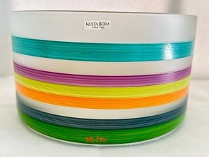 lot 39 image: Kosta Boda Serpentine Multicolored Hand-painted Bowl Designed by Monica Backstrom