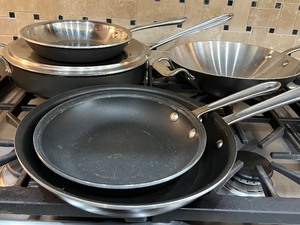 lot 64 image: Variety of All Clad Skillets
