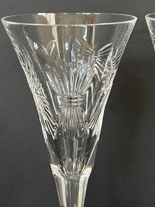 lot 78 image: Pair of Waterford Prosperity Crystal Champagne Flutes