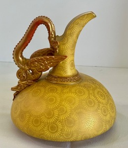 lot 85 image: Vintage Royal Worcester Ewer with Dragon Figurals