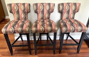 lot 4 image: Trio of Contemporary Style Rich Rosenberg Bar Height Stools