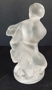 lot 120 image: Lalique Woman with Fawn Figurine