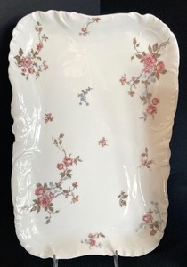 lot 113 image: Vintage Floral Serving Platters and Divided Dishes including Vintage Haviland Limoges Pieces