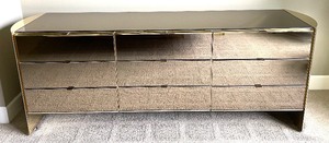 lot 27 image: Contemporary Gold and Bronze Toned 9 Drawer Dresser