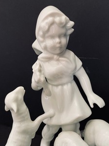 lot 162 image: Girl with Sheep Figurine by Gerold of Bavaria