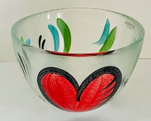 lot 164 image: Small Hand Painted Kosta Boda Bowl