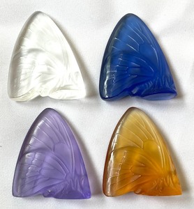 lot 192 image: Four Lalique Grand Nacre Butterfly Figurines