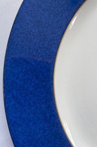 lot 221 image: Pair of Spode Sutton Georgian Blue Platters  Plates