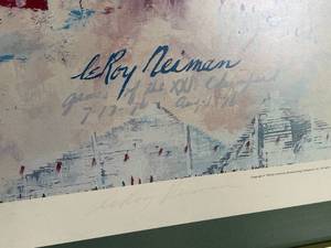 lot 227 image: LeRoy Neiman Olympic 1976 Framed Print