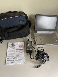 lot 230 image: Panasonic Portable DVD with Carrying Case, Remote and Instructions - Model DVD-LS93