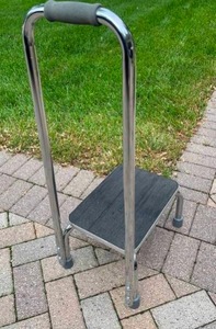 lot 239 image: DMI Chrome Step Stool with Handle