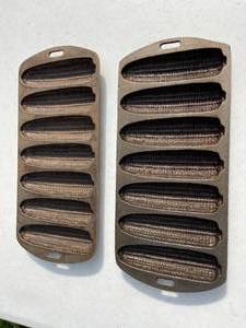 lot 241 image: Two Vintage Metal Corn Bread Pans