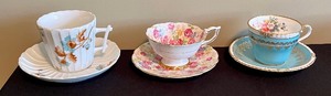 lot 292 image: Gorgeous Array of Teacups with Coordinating Saucers
