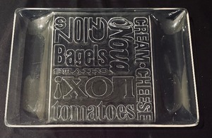 lot 309 image: Three Lucite Serving Trays and Four Lucite Napkin Rings