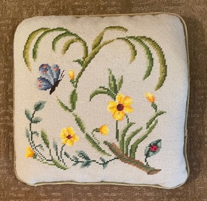 lot 352 image: Five Needlepoint Pillows