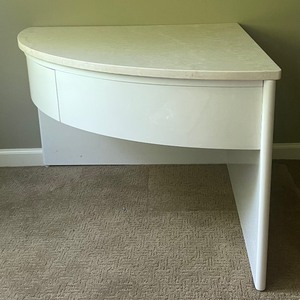 lot 353 image: Marble Top Corner Table by Pierre Girard