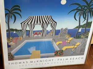 lot 232 image: Thomas McKnight Palm Beach South Ocean Blvd Framed Print