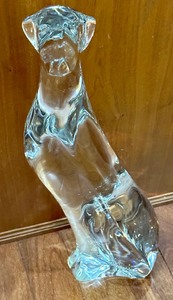 lot 5B image: Baccarat Mid Century Crystal Dog