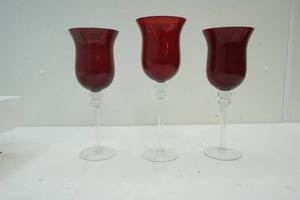 ruby red candle holder