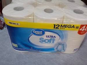 12 Mega Rolls 2 Ply Great Value Toi...