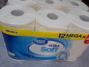 12 Mega Rolls 2 Ply Great Value Toi...