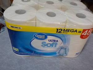 12 Mega Rolls 2 Ply Great Value Toi...