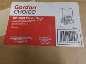 500 ct Gordon Choice #8 Kraft Paper...