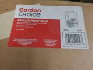 500 ct Gordon Choice #8 Kraft Paper...