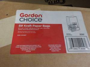 500 ct Gordon Choice #8 Kraft Paper...