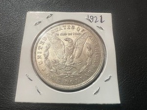 lot 4 image: 1921 SILVER MORGAN DOLLAR