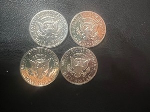 lot 7 image: LOT OF 4 KENNEDY PROOF HALF DOLLAR COINS