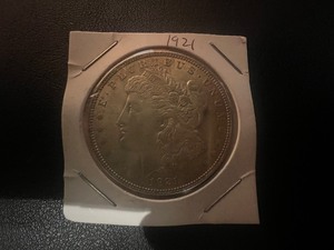 lot 14 image: 1921 SILVER MORGAN DOLLAR