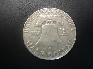 lot 47 image: 1960D FRANKLIN HALF DOLLAR