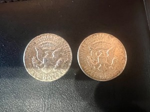 lot 64 image: LOT OF 2 1969D KENNEDY HALF DOLLARS