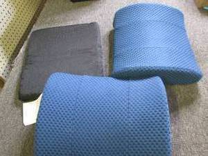 3 chair cushions...